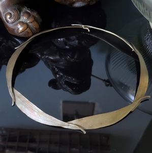 Michael Michaud Eucalyptus Collar Bronze Necklace 17" inches